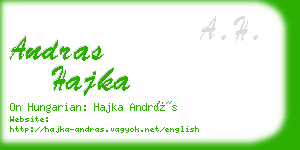 andras hajka business card